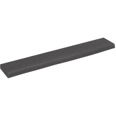 Étagère murale, Étagère flottante, Support mural stable, pour Salon gris foncé 60x10x2 cm bois chêne massif traité ASD56128 (1/5)