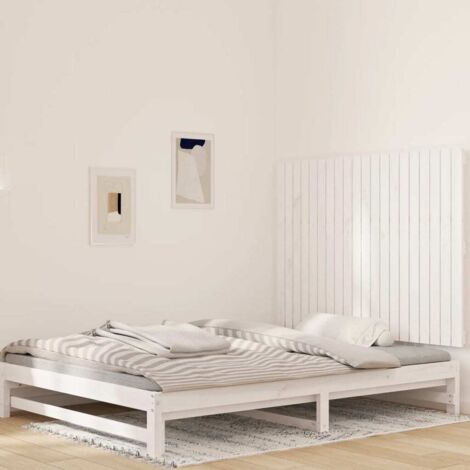 Furniture Limited - Tête de lit murale Blanc 127,5x3x90 cm Bois m (1/5)
