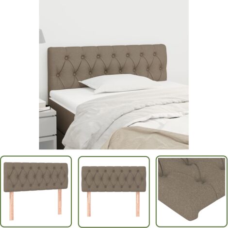 The Living Store Tête de lit Taupe 90x7x78/88 cm Tissu - Tête De Lit - Literie - Meuble De Chambre - Têtière De Lit - Chaise Longue Lit (1/5)