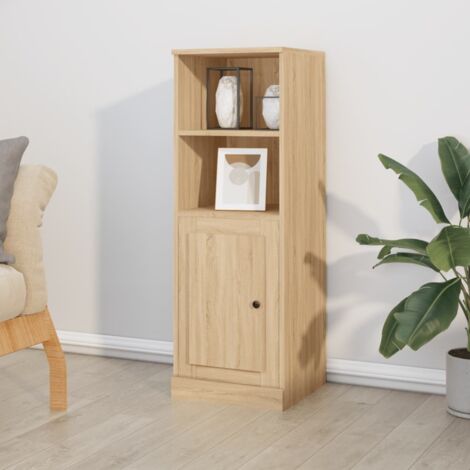 Buffet haut, Meuble de Rangement, Armoire de Cuisine chêne sonoma 36x35,5x103,5 cm bois d'ingénierie RDS3413 (1/5)