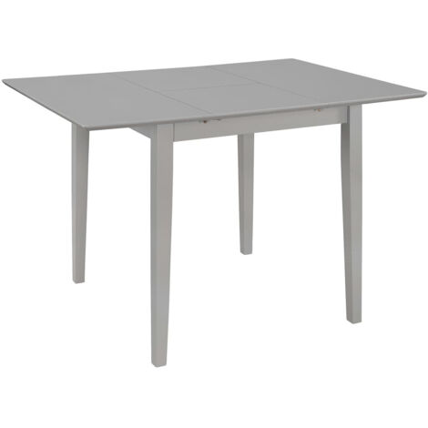 Table de salle à manger extensible, Table à dîner, Table de Cuisine Gris (80-120) x 80 x 74 cm MDF GHY8235 (1/5)