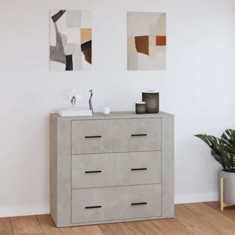 Buffet, Meuble de Rangement, Armoire de Cuisine Gris béton 80x33x70 cm Bois d'ingénierie RDS4795 (1/5)
