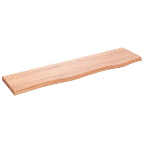Étagère murale, Étagère flottante, Support mural stable, pour Salon marron clair 80x20x2 cm bois chêne massif traité ASD60598 (1/4)