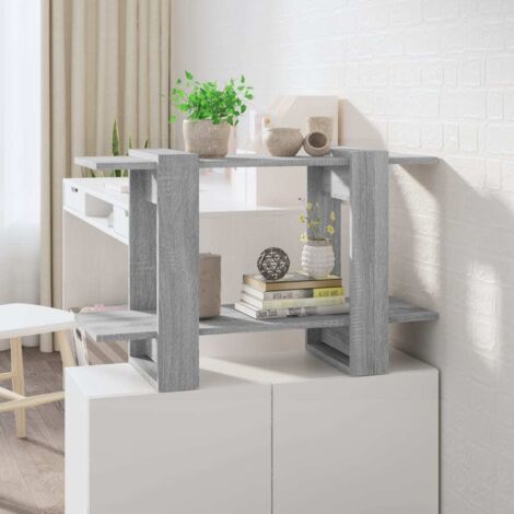 Bibliothèque, Étagère de Rangement, Séparateur de pièce, Meuble pour Dossier Sonoma gris 80x30x51 cm AXZ71895 (1/5)