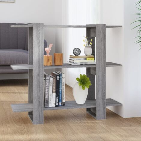 Bibliothèque, Étagère de Rangement, Séparateur de pièce, Meuble pour Dossier Sonoma gris 100x30x87 cm AXZ42079 (1/5)
