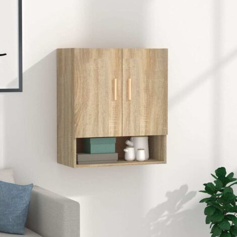 Armoire murale, Meuble Haut, Armoire Etagère de rangement Chêne sonoma 60x31x70 cm Bois d'ingénierie HYB49274 (1/5)