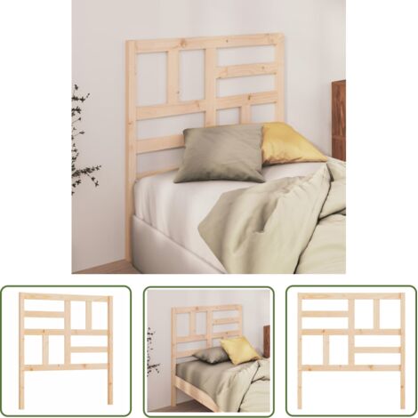 The Living Store Tête de lit 96x4x104 cm Bois massif de pin - Tête De Lit - Lit - Meuble De Chambre - Bois Massif - Pin (1/5)