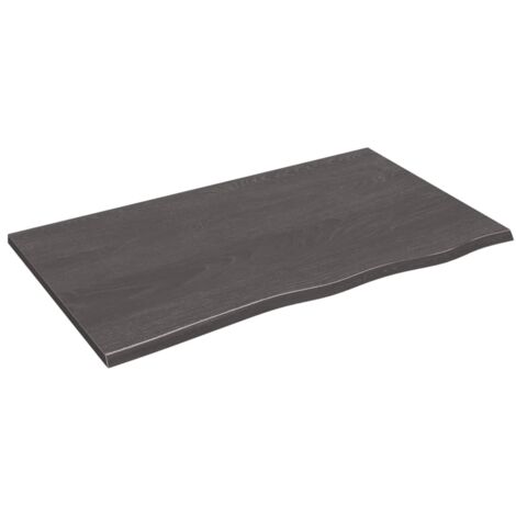 Étagère murale gris foncé 100x60x2 bois chêne massif traité (1/4)
