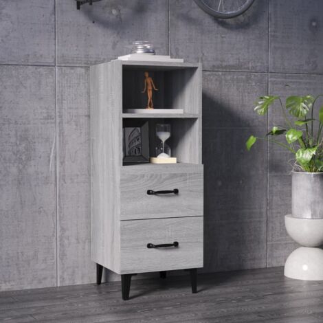 Buffet, Meuble de Rangement, Armoire de Cuisine Sonoma gris 34,5x34x90 cm Bois d'ingénierie RDS9764 (1/5)