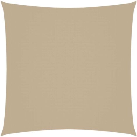 Voile de parasol, Voile d'ombrage, Toile Tendue Parasol protection contre la chaleur Tissu Oxford carré 4x4 m Beige TTF1787 (1/5)