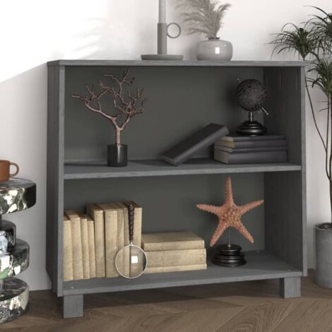 Buffet, Meuble de Rangement, Armoire de Cuisine HAMAR Gris foncé 85x35x80 cm Bois massif de pin RDS8487 (1/5)