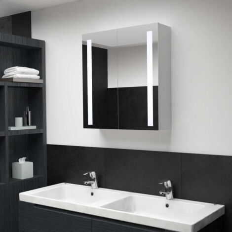 Furniture Limited - Armoire de salle de bain à miroir LED 60x14x6 (1/5)