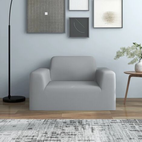Housse extensible de canapé, Couverture de Canapé, Couvert Canapé Pliant Protecteur Gris Jersey de polyester MJU5357 (1/5)