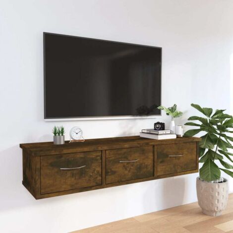Armoire murale, Meuble Haut, Armoire Etagère de rangement Chêne fumé 88x26x18,5 cm Bois d'ingénierie HYB22407 (1/5)