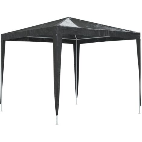 Tente de réception professionnelle, Tonnelle de Jardin, Pergola Pavillon Chapiteau 2,5x2,5 m Anthracite 90 g/m² FCV86623