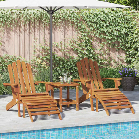 Chaises/Fauteuils Adirondack de jardin repose-pieds 2 pcs Bois d'acacia BGT50085 (1/5)