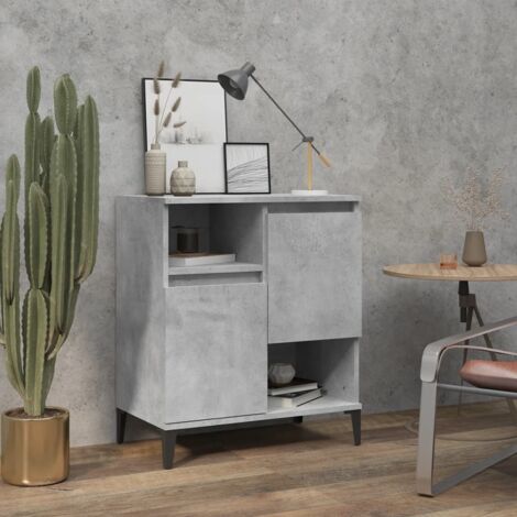 Buffet, Meuble de Rangement, Armoire de Cuisine Gris béton 60x35x70 cm Bois d'ingénierie RDS4987 (1/5)