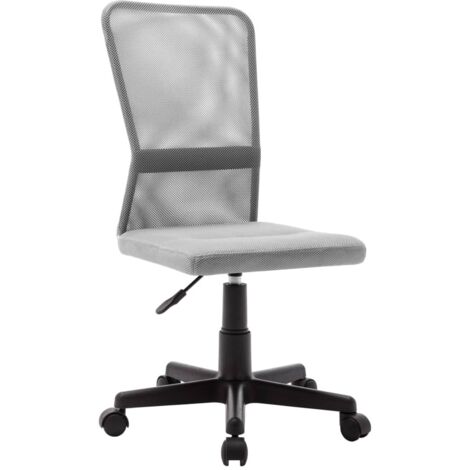 Chaise de Bureau Hauteur Réglable, Ergonomique Siège-Fauteuil avec Accoudoirs Gris 44x52x100 cm Tissu en maille BGT12796 (1/5)