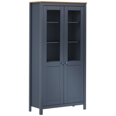 Buffet, Meuble de Rangement, Armoire de Cuisine Hill Gris 85x37x170,5 cm Bois de pin solide RDS1395 (1/4)