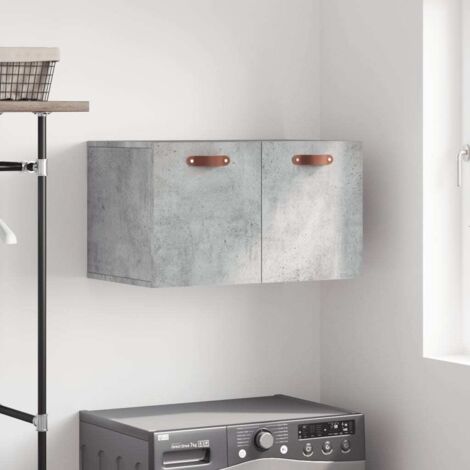Armoire murale, Meuble Haut, Armoire Etagère de rangement Gris béton 60x36,5x35 cm Bois d'ingénierie HYB62957 (1/5)