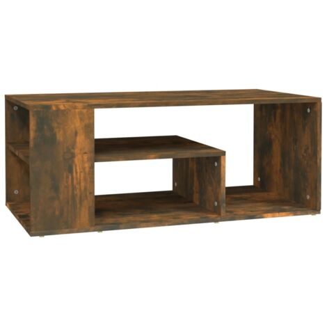 Table basse Table d’Appoint salon, style industriel Chêne fumé 100x50x40 cm Bois d'ingénierie BV84325 (1/5)