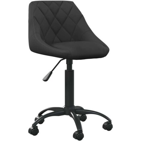 Chaise de Bureau Hauteur Réglable, Ergonomique, Siège-Fauteuil avec Accoudoirs Noir Velours NAJO3997 (1/5)