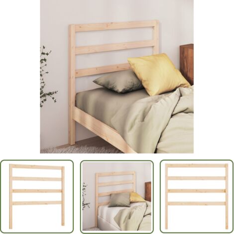 The Living Store Tête de lit 95x4x100 cm Bois massif de pin - Tête De Lit - Lit - Meuble De Chambre - Bois Massif - Pin (1/5)