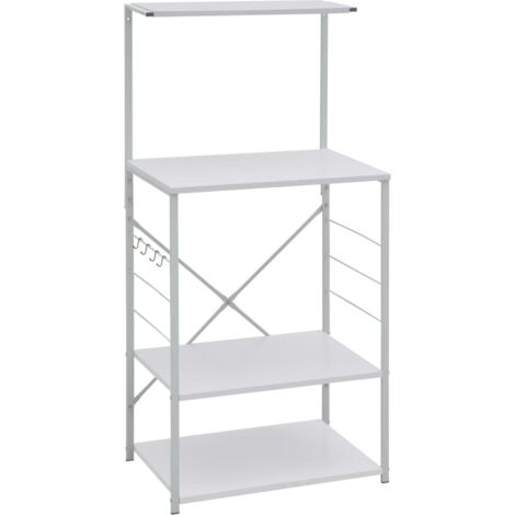 Armoire à micro-ondes Blanc 60x39,6x123 cm Bois d'ingénierie (1/5)