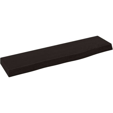 Étagère murale multiposition - Meuble Étagère murale gris foncé 40x10x2 cm bois chêne massif traité -BV11939 (1/4)