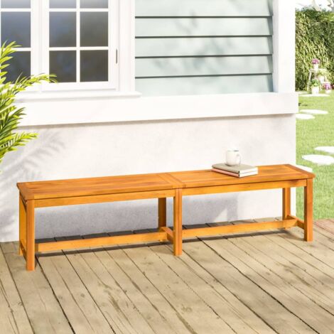 Banc de jardin, Banc de jardin, Banquette design contemporain 180x35x45 cm bois massif d'acacia NKK67462 (1/5)