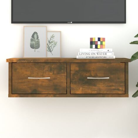 Armoire murale, Meuble Haut, Armoire Etagère de rangement Chêne fumé 60x26x18,5 cm Bois d'ingénierie HYB41286 (1/5)