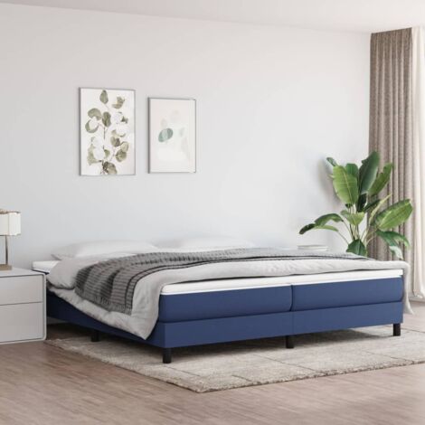 Sommier à ressorts de lit Résistant et confortable,Sommier /Support à Lattes pour Adulte Enfant Bleu 200x200 cm Tissu BVM62837 (1/5)