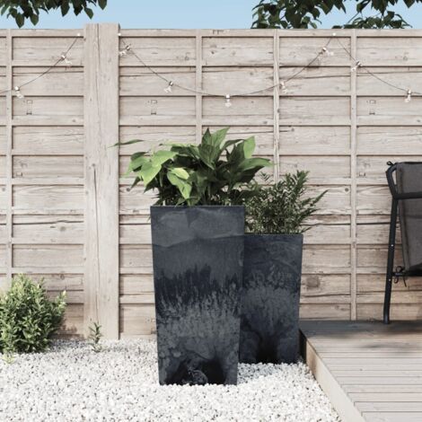 Jardinière, Pot de fleurs et intérieur amovible anthracite 21/49L aspect béton BVM51992 (1/5)