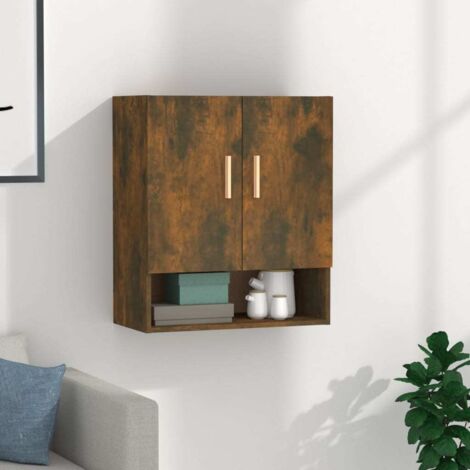 Armoire murale, Meuble Haut, Armoire Etagère de rangement Chêne fumé 60x31x70 cm Bois d'ingénierie HYB94352 (1/5)
