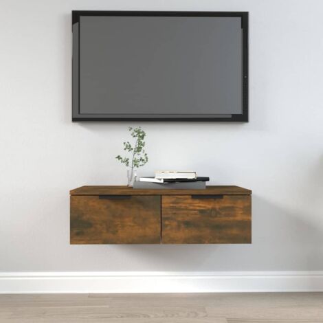 Armoire murale, Meuble Haut, Armoire Etagère de rangement Chêne fumé 68x30x20 cm Bois d'ingénierie HYB22982 (1/5)