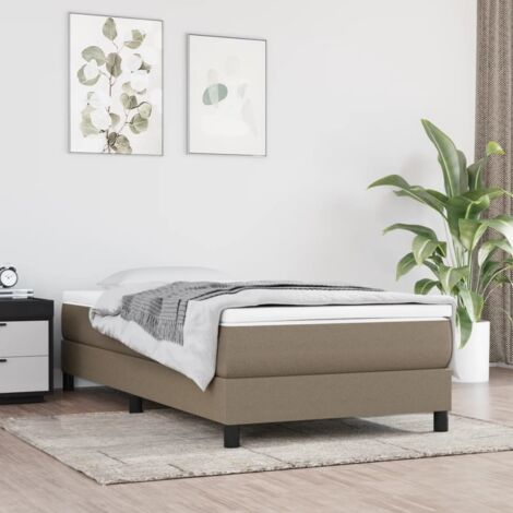 Sommier à ressorts de lit Résistant et confortable,Sommier /Support à Lattes pour Adulte Enfant Taupe 90x200 cm Tissu BVM35538 (1/5)