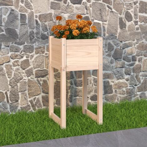 Jardinière, Pot de fleurs 40x40x81 cm Bois massif de pin BVM96384 (1/5)