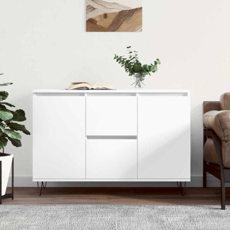 Buffet, Meuble de Rangement, Armoire de Cuisine blanc 104x35x70 cm bois d'ingénierie NKK76586 (1/5)