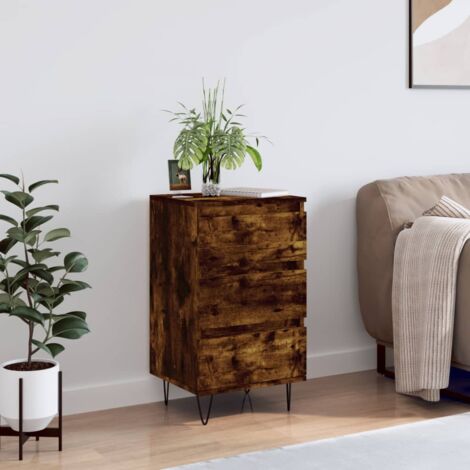 Buffet, Meuble de Rangement, Armoire de Cuisine chêne fumé 40x35x70 cm bois d'ingénierie NKK44780 (1/5)