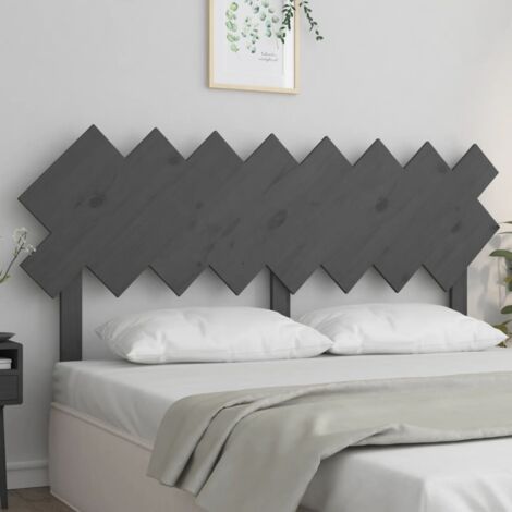 Tête de lit Contemporain - Tête de lit pour Chambre Maison - Gris 159,5x3x80,5 cm Bois massif de pin -95743 (1/5)