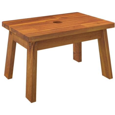 Tabouret-escabeau, Repose-pied, Tabouret pour Salon ou Chambre 38x26x22 cm Bois d'acacia solide HAV1953 (1/5)