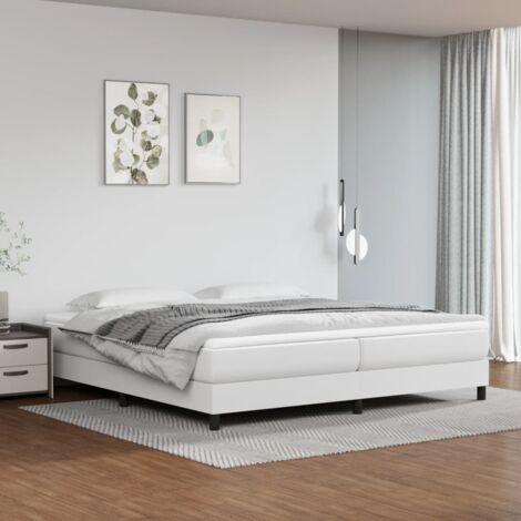 Sommier à ressorts de lit Résistant et confortable,Sommier /Support à Lattes pour Adulte Enfant Blanc 200x200 cm Similicuir BVM68176 (1/5)