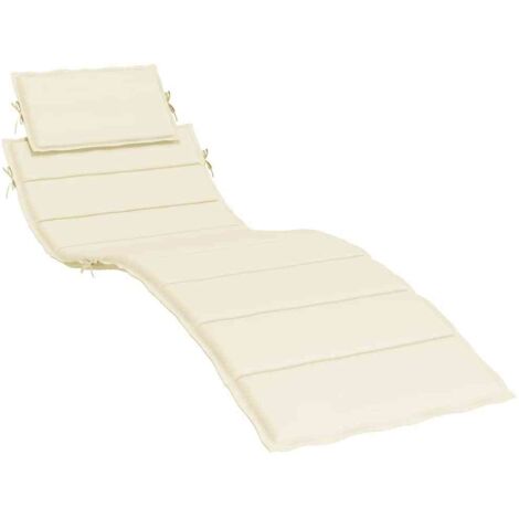 Coussin de chaise,Rembourré pour chaise longue crème 186x58x3 cm tissu oxford BGT70099 (1/5)