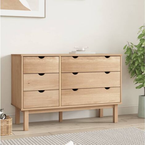 Commode OTTA 111x43x73,5 cm bois de pin massif - The Living Store (1/5)