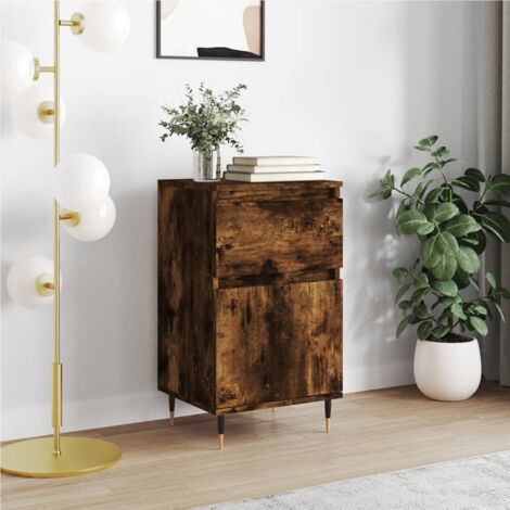 Buffet, Meuble de Rangement, Armoire de Cuisine chêne fumé 40x35x70 cm bois d'ingénierie NKK85083 (1/5)