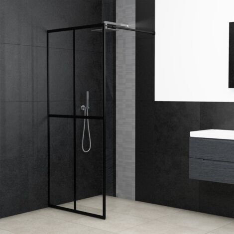 Écran de douche Paroi de douche à l'italienne Cloison de douche salle de bain Verre trempé transparent 80x195 cm BXZ1802 (1/5)