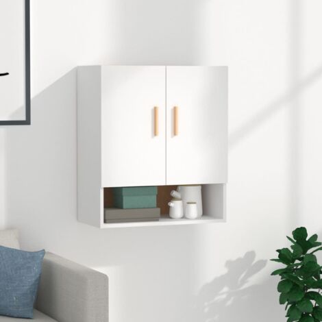 Armoire murale, Meuble Haut, Armoire Etagère de rangement Blanc 60x31x70 cm Bois d'ingénierie HYB84641 (1/5)
