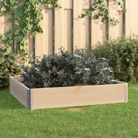 Jardinière surélevée, Bac à fleurs 100x100 cm Bois de pin solide BVM48775 (1/5)