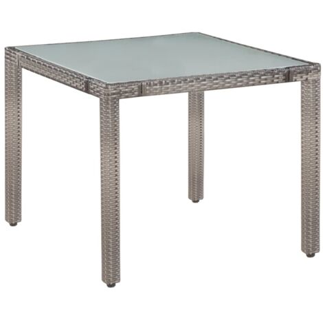 5 pcs Ensemble à dîner de jardin, Mobilier à dîner de jardin, Table et Chaises à Manger et coussins Résine tressée Gris MKPO41851 (1/5)