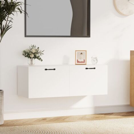 Armoire murale, Meuble Haut, Armoire Etagère de rangement Blanc 100x36,5x35 cm Bois d'ingénierie HYB46186 (1/5)